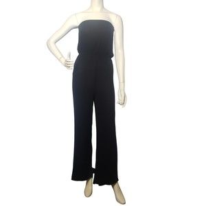 FOREVER 21 Contemporary Black Strapless Jumpsuit Size Medium